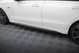 Seitenschweller Ansatz Cup Leisten passend für Mercedes-Benz C AMG-Line / 43 AMG W206 schwarz Hochglanz