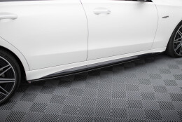 Seitenschweller Ansatz Cup Leisten passend für Mercedes-Benz C AMG-Line / 43 AMG W206 schwarz Hochglanz