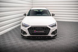 Cup Spoilerlippe Front Ansatz V.1 passend für Audi A4 S-Line / S4 B9 Facelift schwarz Hochglanz
