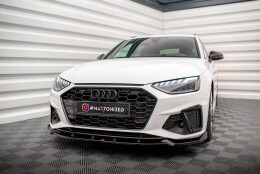 Cup Spoilerlippe Front Ansatz V.1 passend für Audi A4 S-Line / S4 B9 Facelift schwarz Hochglanz