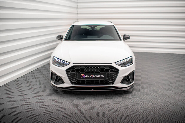 Cup Spoilerlippe Front Ansatz V.2 passend für Audi A4 S-Line / S4 B9 Facelift schwarz Hochglanz