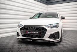 Cup Spoilerlippe Front Ansatz V.2 passend für Audi A4 S-Line / S4 B9 Facelift schwarz Hochglanz