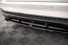 Mittlerer Cup Diffusor Heck Ansatz V.1 passend für Audi A4 S-Line B9 Facelift schwarz Hochglanz