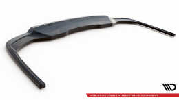 Mittlerer Cup Diffusor Heck Ansatz V.1 passend für Audi A4 S-Line B9 Facelift schwarz Hochglanz