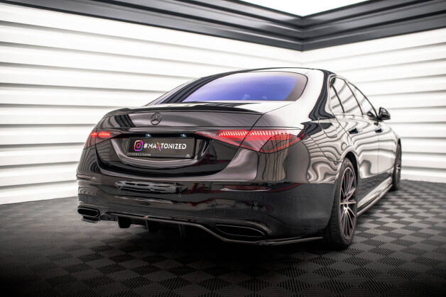 Heck Spoiler Aufsatz Abrisskante 3D passend für Mercedes-Benz S AMG-Line W223 schwarz Hochglanz