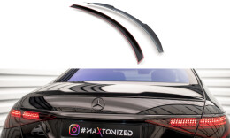 Heck Spoiler Aufsatz Abrisskante 3D passend für Mercedes-Benz S AMG-Line W223 schwarz Hochglanz