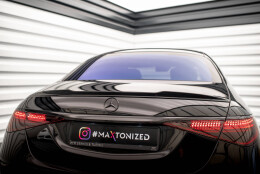Heck Spoiler Aufsatz Abrisskante 3D passend für Mercedes S AMG-Line W223 schwarz Hochglanz