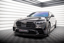 Street+ Spoilerlippe Front Ansatz passend für Mercedes S AMG-Line W223 schwarz Hochglanz