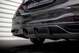 Mittlerer Cup Diffusor Heck Ansatz DTM Look passend für Mercedes-Benz S AMG-Line W223 schwarz Hochglanz