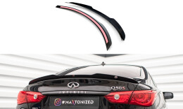 Heck Spoiler Aufsatz Abrisskante passend für Infiniti Q50 S Mk1 schwarz Hochglanz