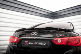 Heck Spoiler Aufsatz Abrisskante passend für Infiniti Q50 S Mk1 schwarz Hochglanz