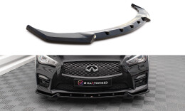 Cup Spoilerlippe Front Ansatz V.2 passend für Infiniti Q50 S Mk1 schwarz Hochglanz