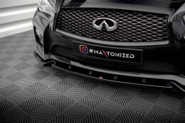 Cup Spoilerlippe Front Ansatz V.2 passend für Infiniti Q50 S Mk1 schwarz Hochglanz