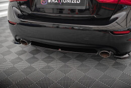 Mittlerer Cup Diffusor Heck Ansatz passend für Infiniti Q50 S Mk1 schwarz Hochglanz