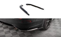 Heck Ansatz Flaps Diffusor V.1 passend für Infiniti Q50 S Mk1 schwarz Hochglanz