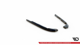 Heck Ansatz Flaps Diffusor V.1 passend für Infiniti Q50 S Mk1 schwarz Hochglanz