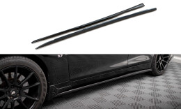 Seitenschweller Ansatz Cup Leisten V.1 passend für Infiniti Q50 S Mk1 schwarz Hochglanz