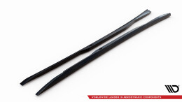 Seitenschweller Ansatz Cup Leisten V.1 passend für Infiniti Q50 S Mk1 schwarz Hochglanz