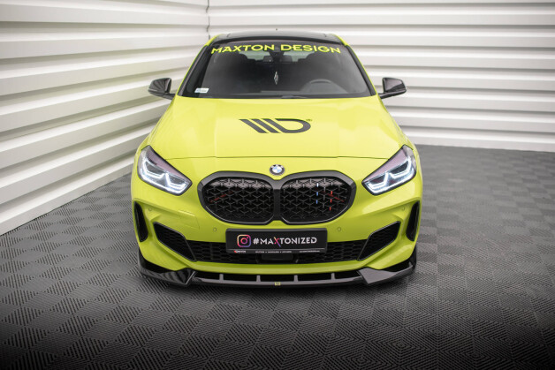 Cup Spoilerlippe Front Ansatz V.6 passend für BMW 1er F40 M-Paket / M135i schwarz Hochglanz