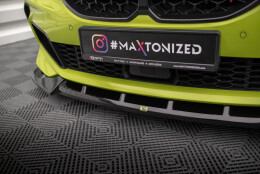 Cup Spoilerlippe Front Ansatz V.6 passend für BMW 1er F40 M-Paket / M135i schwarz Hochglanz