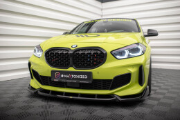 Cup Spoilerlippe Front Ansatz V.7 passend für BMW 1er F40 M-Paket / M135i schwarz Hochglanz