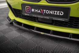 Cup Spoilerlippe Front Ansatz V.7 passend für BMW 1er F40 M-Paket / M135i schwarz Hochglanz