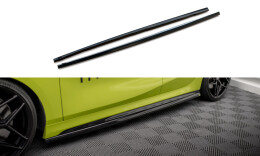 Seitenschweller Ansatz Cup Leisten V.4 passend für BMW 1er F40 M-Paket/ M135i schwarz Hochglanz