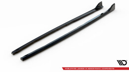 Seitenschweller Ansatz Cup Leisten V.5 passend für BMW 1er F40 M-Paket/ M135i schwarz Hochglanz