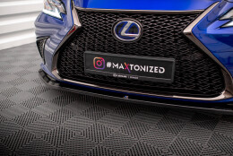 Cup Spoilerlippe Front Ansatz V.1 passend für Lexus ES F Sport Mk7 schwarz Hochglanz