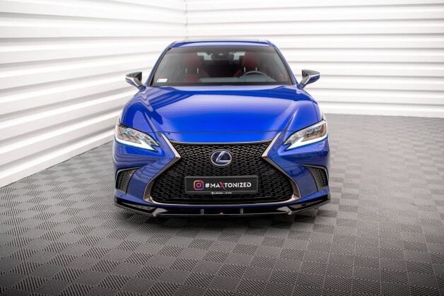 Cup Spoilerlippe Front Ansatz V.2 passend für Lexus ES F Sport Mk7 schwarz Hochglanz
