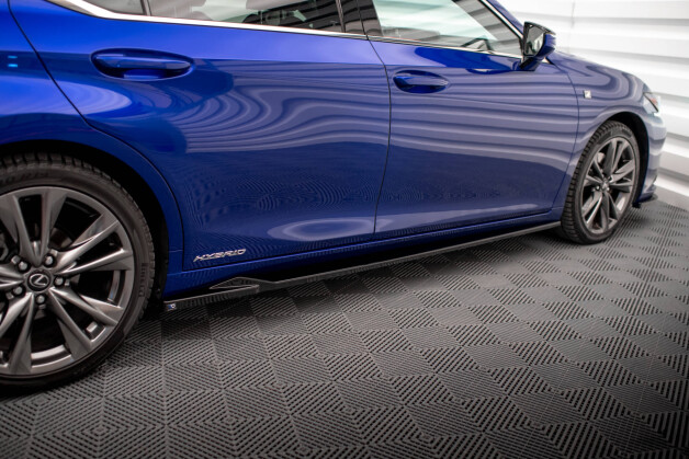 Seitenschweller Ansatz Cup Leisten passend für Lexus ES F Sport Mk7 schwarz Hochglanz