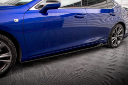 Seitenschweller Ansatz Cup Leisten für Lexus ES F Sport Mk7 schwarz Hochglanz