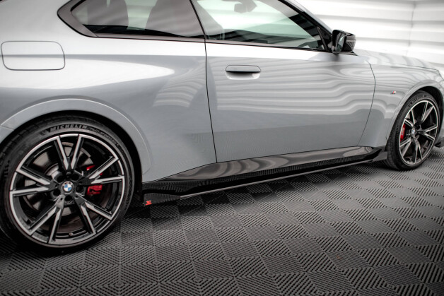 Seitenschweller Flaps für BMW 2 Coupe M-Paket / M240i G42 schwarz Hochglanz