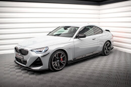 Street Pro Seitenschweller Ansatz Cup Leisten passend für BMW 2 Coupe M-Paket / M240i G42 SCHWARZ