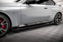 Seitenschweller Ansatz Cup Leisten V.2 + Flaps für BMW 2 Coupe M-Paket / M240i G42 Carbon Look