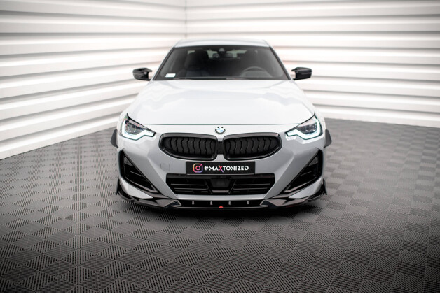 Street+ Spoilerlippe Front Ansatz V.2 + Flaps passend für BMW 2 Coupe M-Paket / M240i G42
