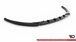 Cup Spoilerlippe Front Ansatz V.2 passend für Mercedes-Benz C AMG Line Limousine / Coupe / Kombi W205 / C205 / S205 Facelift schwarz Hochglanz