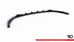 Street+ Spoilerlippe Front Ansatz V.2 passend für Mercedes C AMG Line Limousine / Coupe / Kombi W205 / C205 / S205 FL schwarz Hochglanz