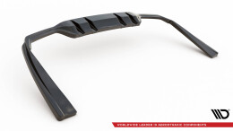 Mittlerer Cup Diffusor Heck Ansatz DTM Look passend für Mercedes-AMG C 43 Limousine / Kombi W205 / S205 Facelift schwarz Hochglanz