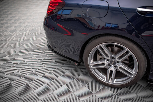 Heck Ansatz Flaps Diffusor passend für Mercedes-AMG C 43 Limousine / Kombi W205 / S205 Facelift schwarz Hochglanz