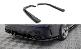Heck Ansatz Flaps Diffusor passend für Mercedes-AMG C 43 Limousine / Kombi W205 / S205 Facelift schwarz Hochglanz