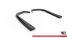 Heck Ansatz Flaps Diffusor passend für Mercedes-AMG C 43 Limousine / Kombi W205 / S205 Facelift schwarz Hochglanz