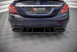 Street Pro Heckschürze Heck Ansatz Diffusor passend für Mercedes-Benz C 43 Limousine W205 Facelift SCHWARZ