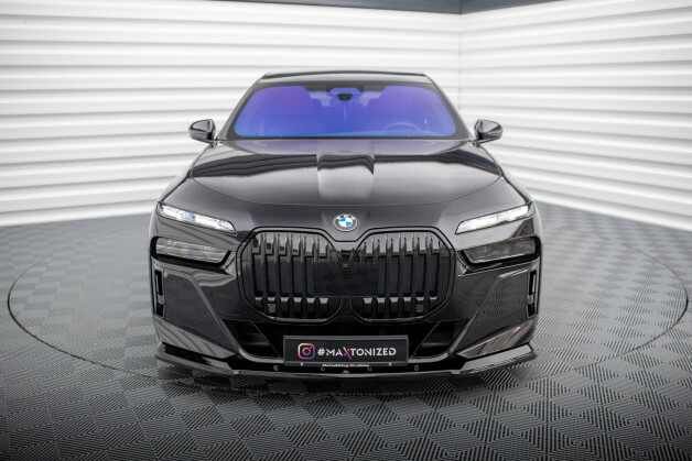Cup Spoilerlippe Front Ansatz V.1 passend für BMW 7 M-Paket / M760e / i7 M-Paket G70  schwarz Hochglanz
