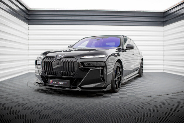 Street+ Spoilerlippe Front Ansatz V.2 passend für BMW 7 M-Paket / M760e / i7 M-Paket G70 schwarz Hochglanz