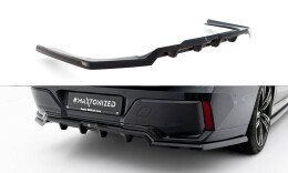Mittlerer Cup Diffusor DTM Look Heck Ansatz für BMW 7 M-Paket G70 schwarz Hochglanz