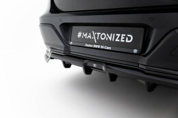 Mittlerer Cup Diffusor DTM Look Heck Ansatz für BMW 7 M-Paket G70 schwarz Hochglanz