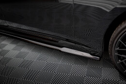 Seitenschweller Ansatz Cup Leisten für BMW 7 M-Paket / M760e G70 schwarz Hochglanz
