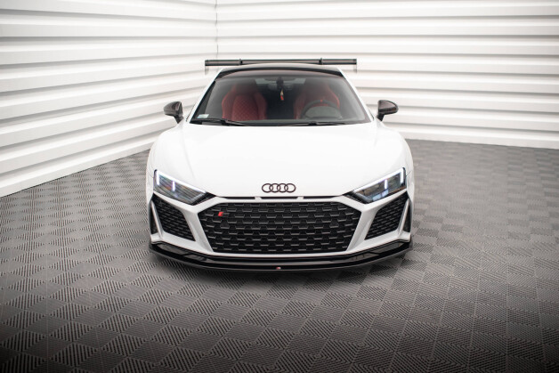 Cup Spoilerlippe Front Ansatz V.2 passend für Audi R8 Mk2 Facelift schwarz Hochglanz
