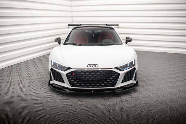 Cup Spoilerlippe Front Ansatz V.3 + Flaps passend für Audi R8 Mk2 Facelift